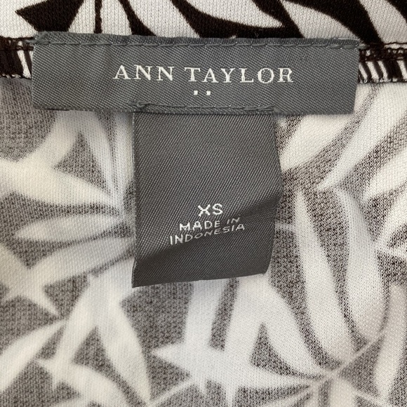 Ann Taylor Factory Brown White Leaf Print A-Line Skirt Size XS - Picture 6 of 11